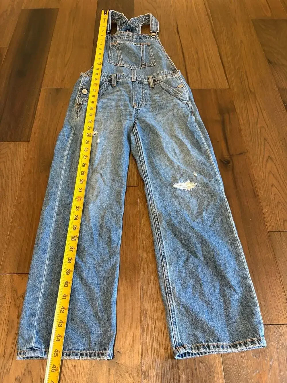 Gap Kids Overalls Size L Distressed Denim